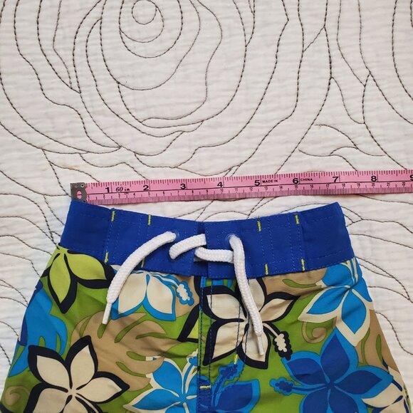 [3-6M] GYMBOREE Blue/Green Floral Baby Swim Shorts - Picture 6 of 6